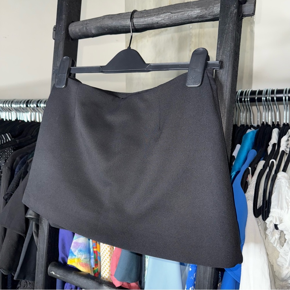 Zara Black Asymmetrical Micro Mini Skort - Picture 10 of 15